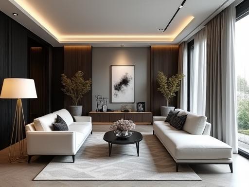 Stylish modern living room, grand prize makeover
